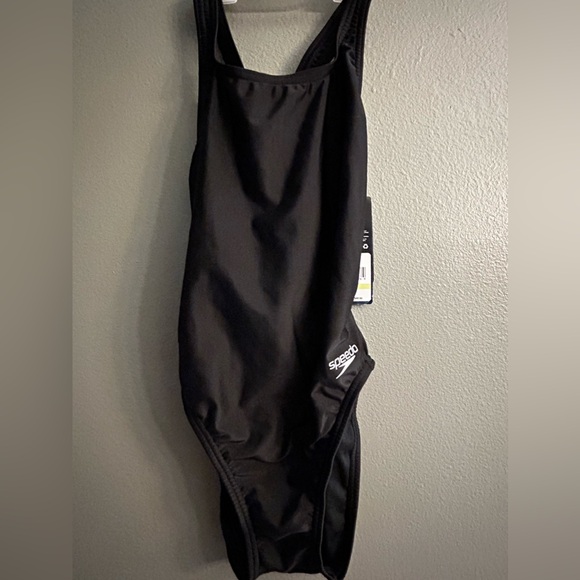 Speedo Womens Swimsuit One Piece Prolt Super Pro Solid Black Sz 30 X-small 2 NWT - Picture 5 of 7
